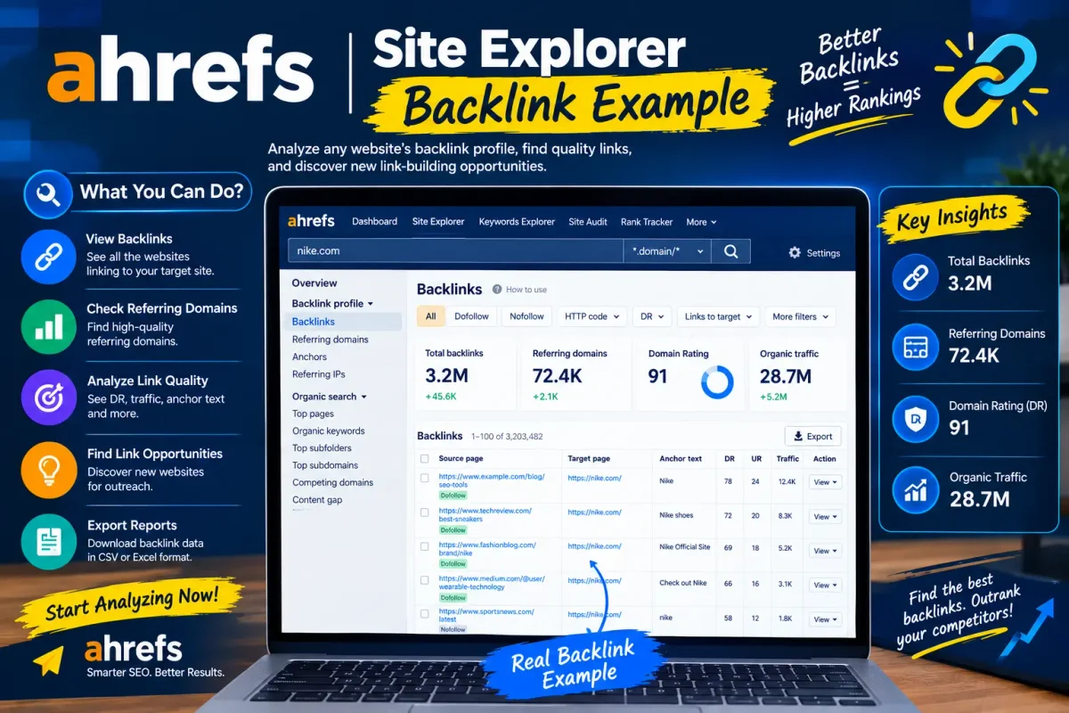 Site Explorer Backlink Example