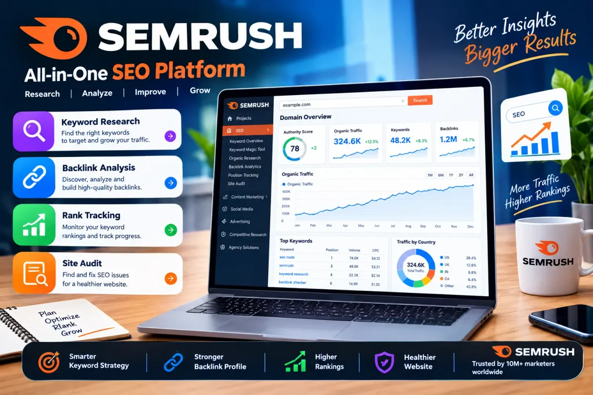 Semrush SEO and digital marketing platform